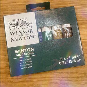 Winsor Newton Winton oil paint art supplies set- 6 colors *BNIB*
